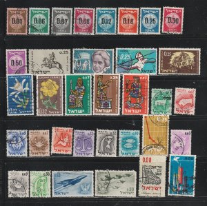Israel Collection A, 44 Stamps - 2 Scans - All the stamps are in the scans.