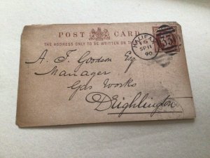 Queen Victoria 1890 Halfpenny Brown Halifax  postcard  A13842