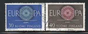 Finland # 376-7. Used