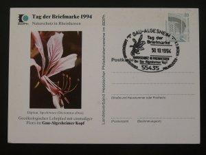 flower stamp day tag der briefmarke postal stationery card Germany 1994