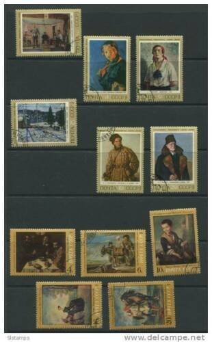 Russia/USSR 1972  Mi 1036-0  4070-5 Used/CTO Art Paintings 