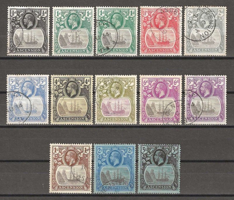 ASCENSION 1924 SG 10/20, 11D USED Cat £1150