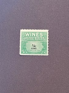 RE109, 1/4 cent Wines, Mint, CV $1.75