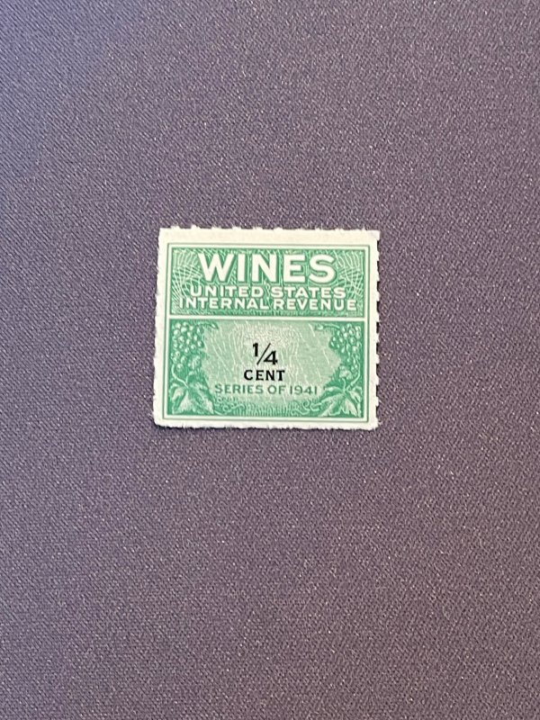 RE109, 1/4 cent Wines, Mint, CV $1.75