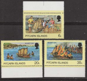 Pitcairn Island # 174-76  Bounty Day   (3) Mint NH