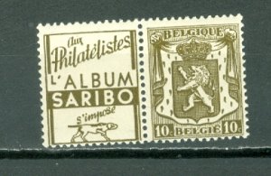 BELGIUM ADVERTISING LABEL WITH #267...MNH