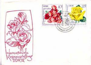 Germany D.D.R., First Day Cover, Flowers