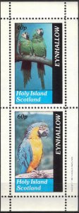 {E191} Eynhallow Scotland Birds (16) Parrots Sh.2 MNH Cinderella !!