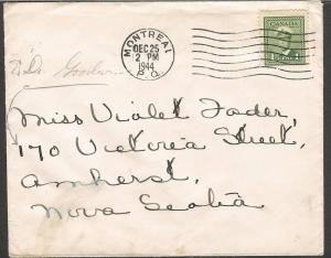 1944 War Issue Cover. Scott 254