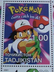 TAJIKISTAN STAMP- POKEMON- GOTTA CATCH  THEM ALL  STAMP MNH FULL SHEET  VF