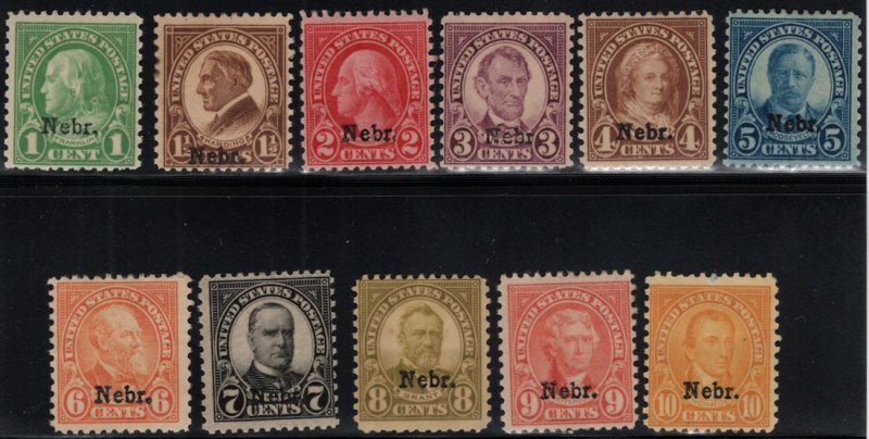 MALACK 669- 679 F/VF OG Hr, complete set, fresh colo..MORE.. k1492