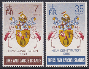 Turks and Caicos #200-1 F-VF Mint Hinged * New Constitution