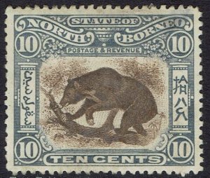 NORTH BORNEO 1897 BEAR 10C