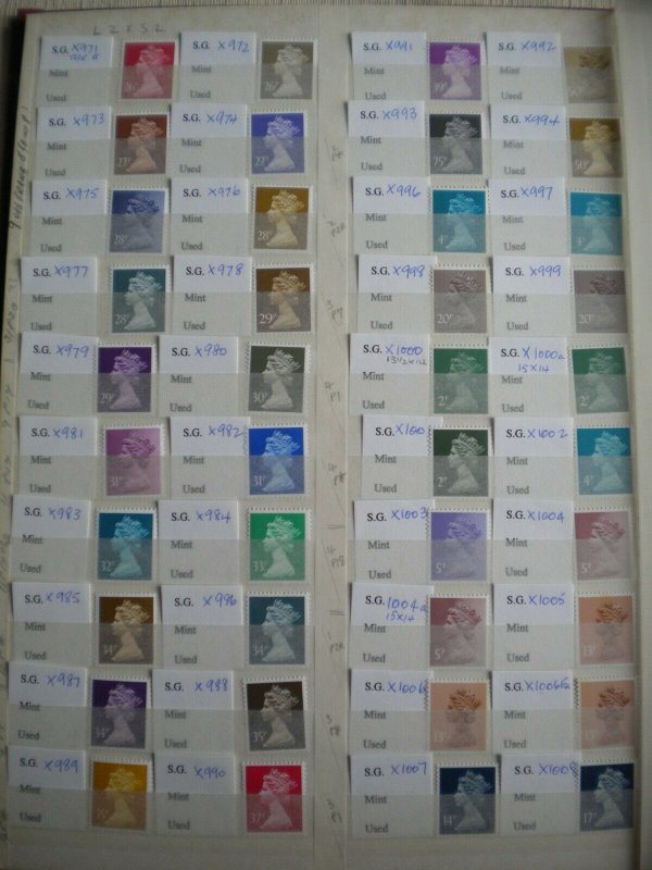 SPECIALISED MACHIN COLLECTION X841-X1058 COMPLETE inc. ALL VARIATIONS 224 Stamps