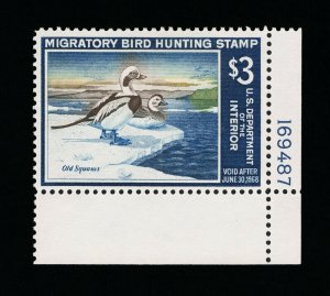 AFFORDABLE GENUINE SCOTT #RW34 VF MINT OG H 1967 FEDERAL DUCK STAMP PLATE 169487