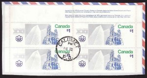 Canada-cover  #11908 - $1 Notre Dame Church imprint block of 4 o