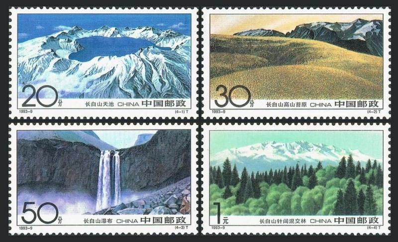 China PRC 2453-2456,MNH.Michel 2487-2490. Changbai Mountains,1993.Waterfalls.