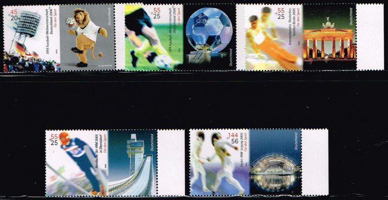 Germany 2005,Sc.#B948-52 MNH Sports: World Cup