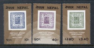 Nepal 1981 Nepalese Stamp Cent MUH