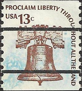 # 1618a USED PRE-CANSELED BARS SHINEY GUM LIBERTY BELL