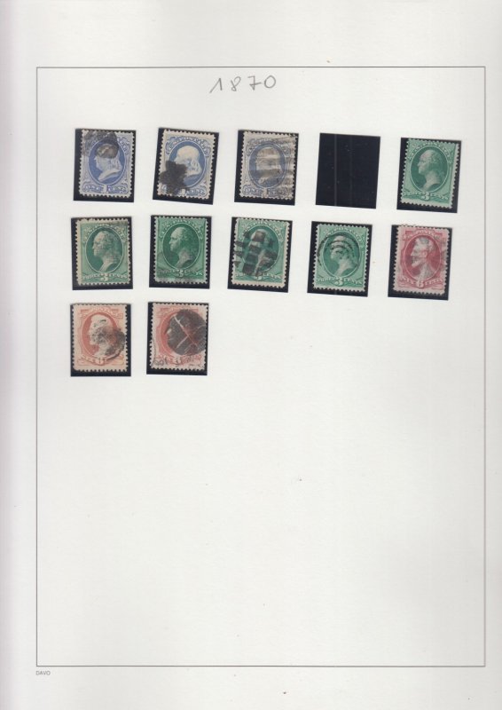 US Collection 1870-1992 Used in 2 Hingeless Davo's Albums