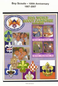 Turks & Caicos Isl. Sc 1370-1 MNH Two S/S SET of 2002 Boy Scouts -100th Anniv