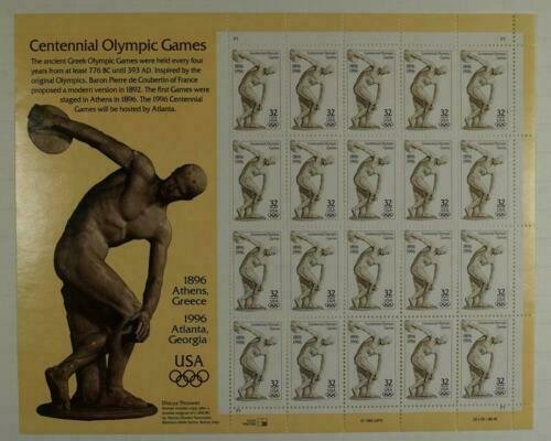 US SCOTT 3087 PANE OF 20 OLYMPIC GAMES 32 CENTS FACE MNH