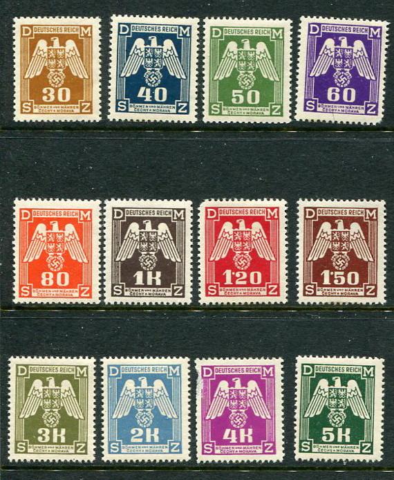 Bohemia & Moravia #O13-24 Mint 