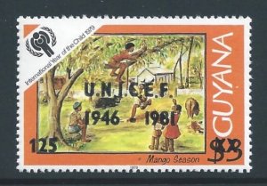 Guyana #435 NH Int'l Year of Child Ovptd. UNICEF Surcha...