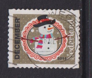 Netherlands  #1400i  used 2011 December stamps  snowman