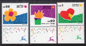 Israel 1059-1061 With Tabs MNH VF