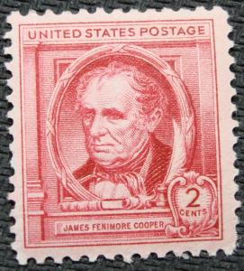 US #860 *MH* Single, James Fenimore Cooper, SCV $.20 