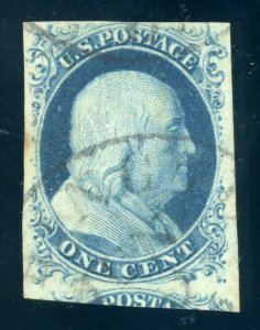 US Stamp #9 Franklin 1c - PSE Cert - Used - CV $100.00 