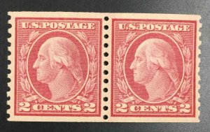 MOMEN: US STAMPS #455 PAIR MINT OG NH VF/XF+ LOT #74918*