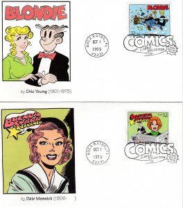 United States # 3000, Comic Strip Classis Collection, Fleetwood First Day Covers