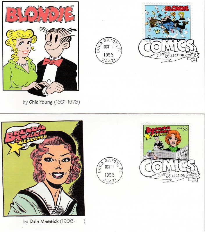 United States # 3000, Comic Strip Classis Collection, Fleetwood First Day Covers