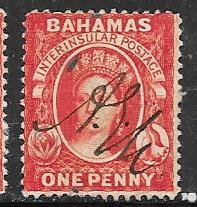Bahamas #16  1p Vermillon  (U)  CV$20.00