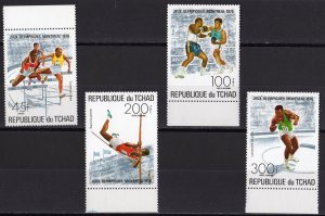 Chad 1976 Sc#313/C187/C189 MONTREAL OLYMPIC GAMES Set (4) MNH