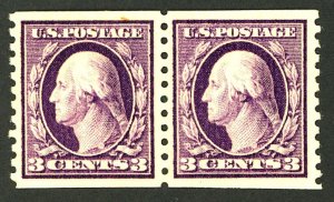 U.S. #445 MINT PAIR OG NH