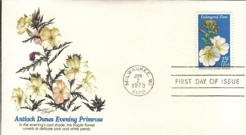 1979, Endangered Flora-Antioch Dunes Evening Primrose, Fleetwood, FDC (E7999)