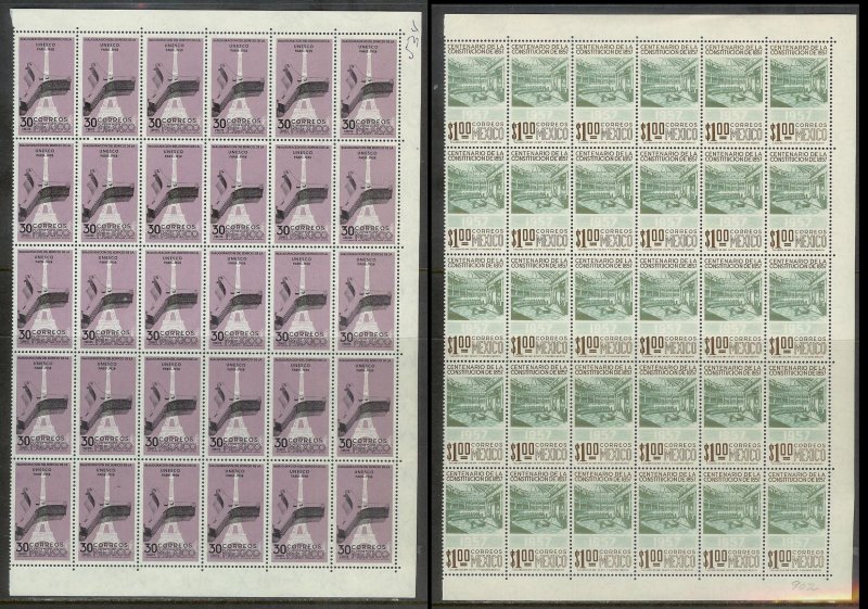 MEXICO (189) Partial Sheets 4350+ Stamps All Mint Never Hinged Huge selection!