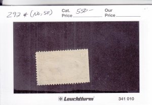 $1.00 Transmississippi, Sc #293, MH (No Gum & Straight Edge)