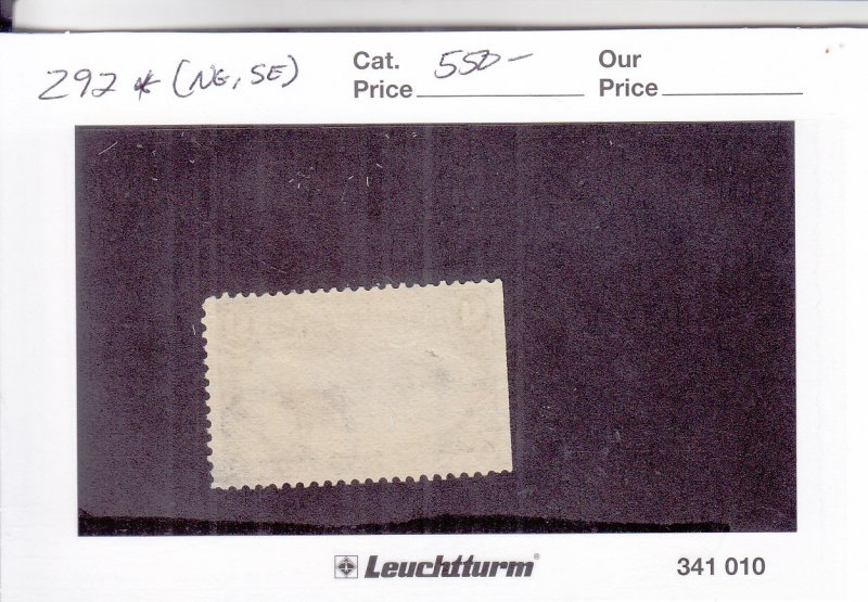 $1.00 Transmississippi, Sc #293, MH (No Gum & Straight Edge)