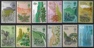 1972 Tristan da Cunha plants and birds 12v. MNH SG n. 158/79