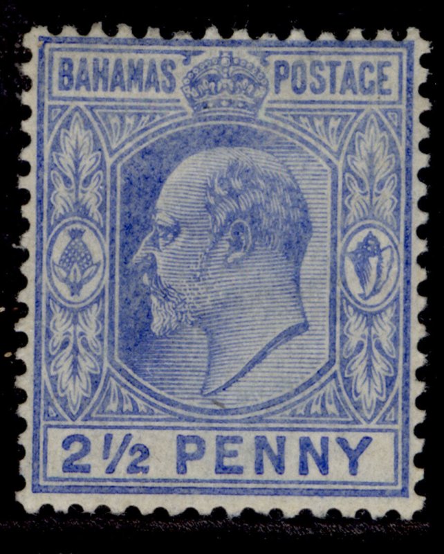 BAHAMAS EDVII SG73, 2½d ultramarine, M MINT. Cat £30.