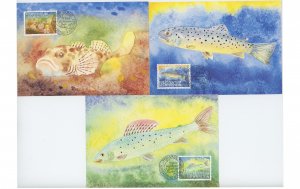 Liechtenstein 865-7 MAXI cards Fish (2402 8)