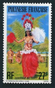 Fr Polynesia C148,lightly hinged.Michel 238. Tahitian Dancer,1977.