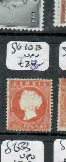 GAMBIA  (P2308BB) QV  1/2D  SG 10B  RED CDS   VFU