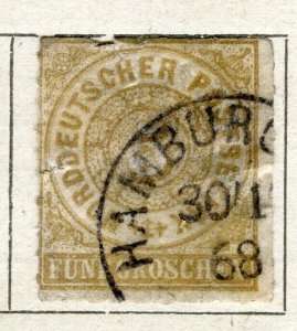 GERMANY; NORTHERN STATES 1860s early classic used 5g. value