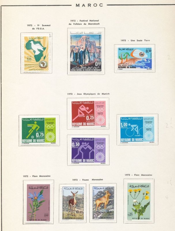 Maroc Morocco 1972/73 Sport Wildlife Flowers MH (Apx 60) CP792